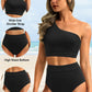 💥Last Day Special Sale 49% OFF🩱One Shoulder High Waisted Bikini Sets Two Piece Swimsuit Tummy Control