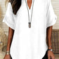 💥Last Day Special Sale 50% OFF💝✨Fashion Loose Solid Color Short Sleeve Blouse