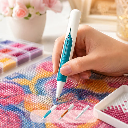 🔥Last Day 50% OFF💎Automatic Diamond Painting Bead Dispenser Pen & Tray Set – Easy Crafting Tool for Diamond Art Lovers