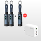⏳LAST DAY SALE ONLY ￡7.99!!🔥🔌 4-in-1 Charging Cable with Digital Display & Keychain – Fast-Charging, Kink-Resistant & Compact