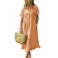 💃LAST DAY SALE 49% OFF👗Women's Loose Midi Striped Shirt Dress with Pockets