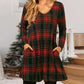 🎅Hot Sale 49% Off✨Loose Dress with Christmas Plaid Print