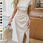 👗LIMITED-TIME 50% OFF!✨Women's Elegant Waist Twist High Slit Sleeveless Midi Dress– Waist-Cinching, Elegant, Flowing Silhouette 💃