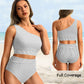 💥Last Day Special Sale 49% OFF🩱One Shoulder High Waisted Bikini Sets Two Piece Swimsuit Tummy Control