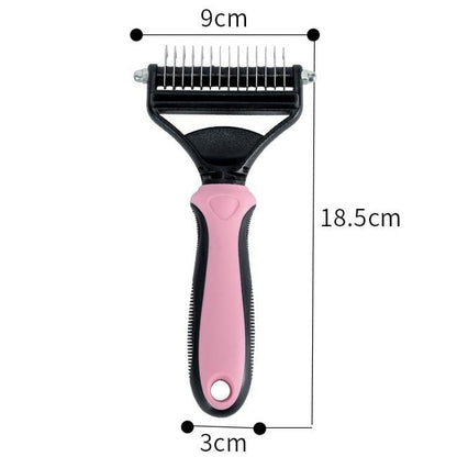 🐾BUY 1 GET 1 FREE🏆✂️Dog Grooming Comb UK – Stainless Steel Double-Sided Brush, Universal Detangling & Shedding Tool for Daily Pet Coat Care