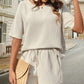 🔥Summer Hot Sale 49% OFF🔥Waffle-Knit Half Sleeve Top and Shorts Set