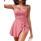 💥Last Day Special Sale 70% OFF🩱Womens One Piece Swim Dress Tummy Control Swimsuits Modest Bathing Suit Full Coverage Swim Skirt