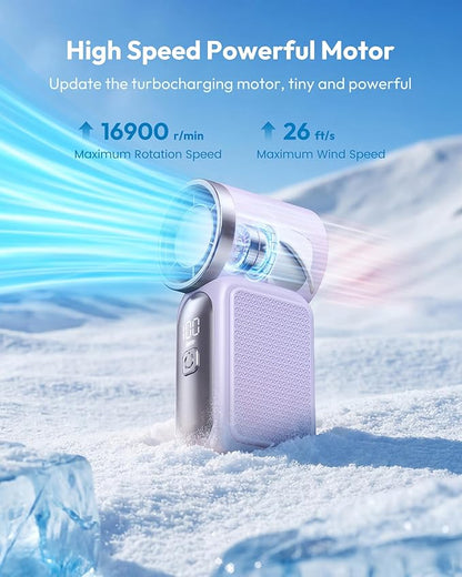 🌀BUY 2 GET 1 FREE This Summer!!!💨Mini Handheld Fan with LED Display –👍5-Speed Turbo Pocket size Fan.✨USB Rechargeable, High-Speed Cooling for Travel & Makeup. Perfect  Gift.  Portable Refrigeration