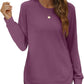 💖2026 Autumn’s Sale 70% OFF✨🍂Women's Sweatshirt Crewneck Long Sleeve Shirts High Low Tops Curved Hem