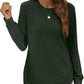 💖2026 Autumn’s Sale 70% OFF✨🍂Women's Sweatshirt Crewneck Long Sleeve Shirts High Low Tops Curved Hem