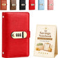 🎁🎅70% OFF!!!-Ready for Christmas!🎄PU Leather Binder Savings Notebook with 3-Digit Resettable Password Lock✉️💸Large Capacity Storage for Money & Important Items