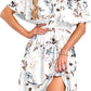 🌈2026 Summer Hot Sale 50% OFF!✨Women's Off the Shoulder Mini Dress - 🌸Floral Print, Casual Style, Summer Wear