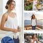 📢2026 HOT SALE 50% OFF👚👍Women's Spaghetti Strap Camisoles Eyelet Embroidery Scoop Neck Tank Tops
