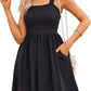 ⏰2026 Hot Sale 49% OFF💃Women's Summer Square Neck A-Line Mini Dress with Pockets