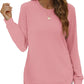 💖2026 Autumn’s Sale 70% OFF✨🍂Women's Sweatshirt Crewneck Long Sleeve Shirts High Low Tops Curved Hem