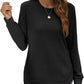 💖2026 Autumn’s Sale 70% OFF✨🍂Women's Sweatshirt Crewneck Long Sleeve Shirts High Low Tops Curved Hem