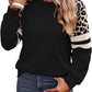 🍂LAST DAY SALE 60% OFF👍✨Women's Crewneck Long Sleeve Loose Cut Color Block Sweatshirts, Leopard Casual Tops with Cozy Softness