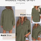 💖2026 Autumn’s Sale 70% OFF✨🍂Women’s Oversized Waffle Shirts Tops Button V Neck Long Sleeve Blouses