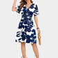 👗2026 Summer Hot Sale 49% OFF🌈Women's Ruffle Sleeve Sexy Sundress Floral V Neck Short Wrap Dress with Pockets
