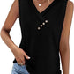 🏆Last Day Special Price ￡10.99!!💐2026 Women’s Button Down V Neck Loose Fit Tank Top