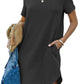 NEW🔥Women's Casual Short Sleeve T Shirt Dress Basic Dresses with Pockets