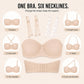 ⏳LAST WEEK SALE -ONLY £8.99!🖤💐Women's Convertible Strapless Minimiser Bandeau Bra Underwire Unlined for Large Bust