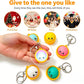 🔥🎁LAST DAY 70% OFF🔥Cute Dumpling Pressable Fidget Keychain - touch sensing light