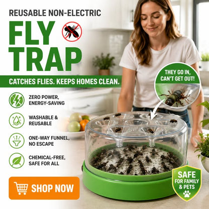 🏆Flash Sale⚡50K+ SOLD! Almost Gone-💥🔌✅ Reusable fly trap—no electricity, no poison! 🏠 Safe to use in the kitchen and around children and pets.