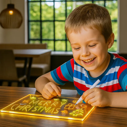 🌲Christmas Gifts 49% OFF🎁-✨LED Colorful Glow Drawing Board🎨Spark Creativity -A Bright & Playful Way to Inspire Imagination