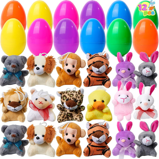 ⏰Last Day Sale 49%OFF💥Prefilled Easter Eggs, Filled with Plush Animal Toys