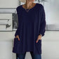 🎉2026 Hot Sale 50% OFF💞 Women's Round Neck Long Sleeve Loose Pocket T-Shirt