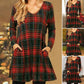 🎅Hot Sale 49% Off✨Loose Dress with Christmas Plaid Print