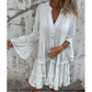 💖Limited Sale 50% OFF💖Women's Geometric Print Comfortable V-Neck Midi-Dress