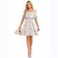 🌈2026 Summer Hot Sale 50% OFF!✨Women's Off the Shoulder Mini Dress - 🌸Floral Print, Casual Style, Summer Wear
