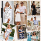 🌈2026 Summer Hot Sale 50% OFF!✨Women's Off the Shoulder Mini Dress - 🌸Floral Print, Casual Style, Summer Wear