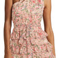 💥Last Day Special Sale 49% OFF💃Women One Shoulder Floral High Waist Flowy A Line Mini Dress