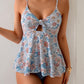 🩱Last Day Sale 50% OFF💥🏊Women's Two Piece Tummy Control Cutout Tie Knot Tankini Swimsuits