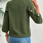 💖2026 Autumn’s Sale 70% OFF✨🍂Women's Three Quarter Length Sleeve Knitwear Crewneck Oversized Sweater Knit Top