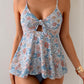 🩱Last Day Sale 50% OFF💥🏊Women's Two Piece Tummy Control Cutout Tie Knot Tankini Swimsuits