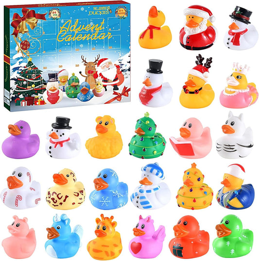 🎅Early Xmas Sale - 49% OFF🎉Advent Calendar 2024-24 Rubber Ducks Toys Advent Calendar for Kids🎁