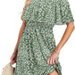 🌈2026 Summer Hot Sale 50% OFF!✨Women's Off the Shoulder Mini Dress - 🌸Floral Print, Casual Style, Summer Wear