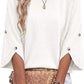 💖2026 Autumn’s Sale 70% OFF✨🍂Women's Three Quarter Length Sleeve Knitwear Crewneck Oversized Sweater Knit Top
