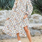 ⏳Limited-time Sale 50% OFF👗Women's 2026 V-Neck Long Puff Sleeve Bohemian Floral Dress