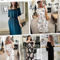 ⏰Summer Hot Sale 50% OFF💃Women's Off-Shoulder Ruffled Side-Slit Maxi Dress with Pockets