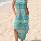 🎉Last Day Promotion 50% OFF💃2025 Summer Boho Print V Neck Maxi Dress with Pockets