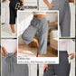 💖LAST DAY SALE 50% OFF💷Women's Plus Size Wide-Leg Capri Lounge Baggy Short Pants -👍✨Knit Comfy Bottoms with Pocket, Mixed Color Drawstring