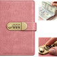🎁🎅70% OFF!!!-Ready for Christmas!🎄PU Leather Binder Savings Notebook with 3-Digit Resettable Password Lock✉️💸Large Capacity Storage for Money & Important Items