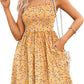 ⏰2026 Hot Sale 49% OFF💃Women's Summer Square Neck A-Line Mini Dress with Pockets