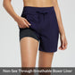 ⏰Last Day Promotion-60% OFF❄️Women's 7\" Swim Board Shorts High Waisted Quick Dry UPF 50+ Swimming Bottoms with Pockets