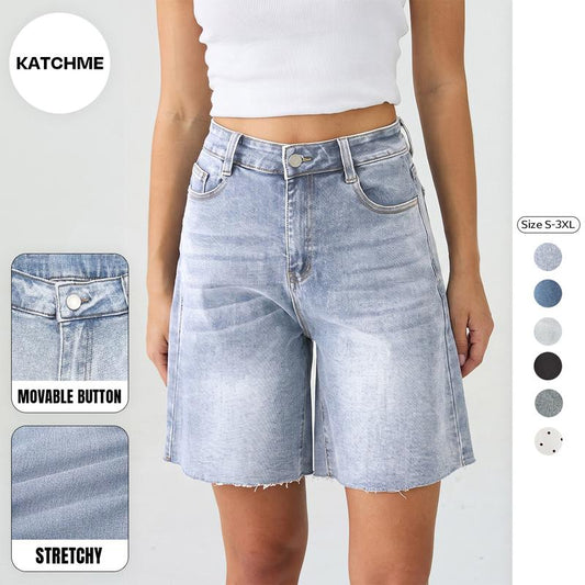 👖 50% OFF NOW!🌞Women's Classy Mid-Rise Tassel Hem Baggy Denim Short– Breathable, Versatile & a Perfect Summer Wardrobe Essential 👚✨